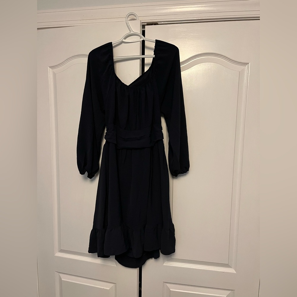 Elegant navy open back Women's Dress